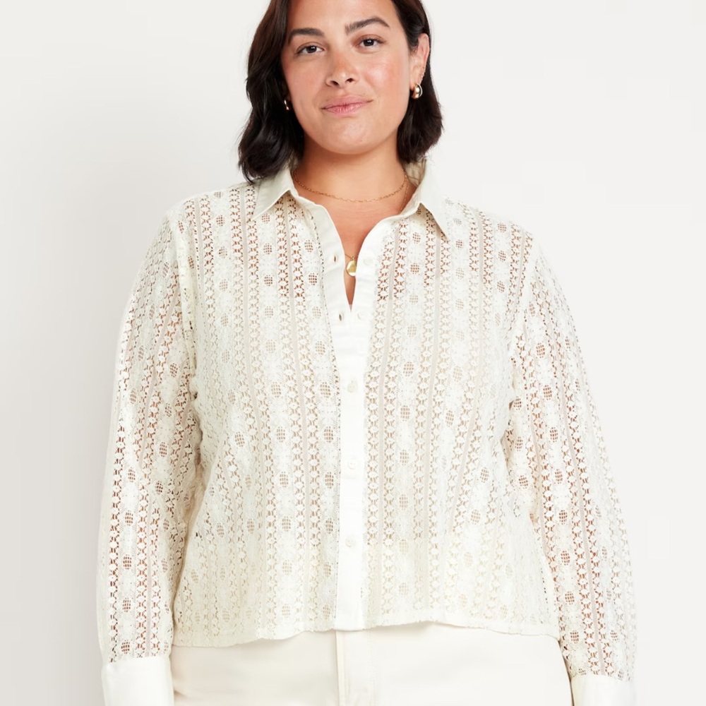Old Navy lace button up shirt